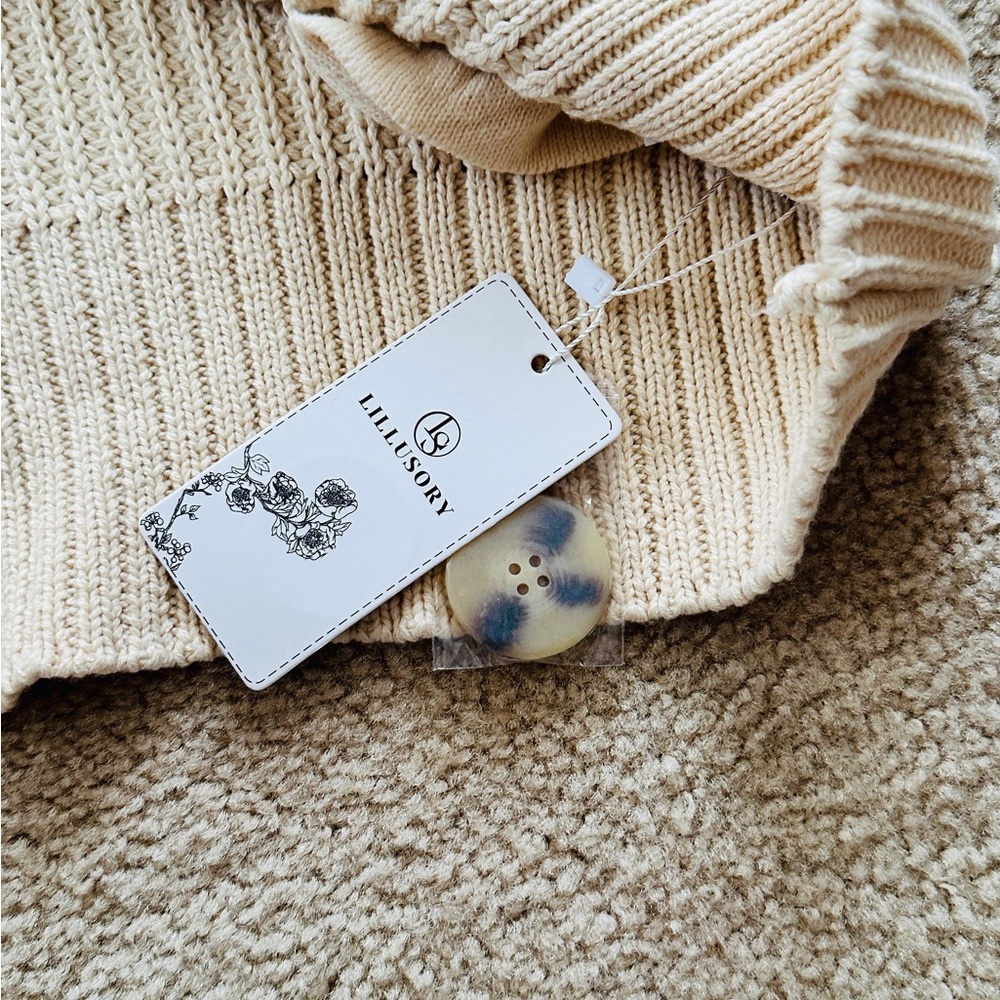Oversized Button Front Knit Sweater - Picture 6 of 9